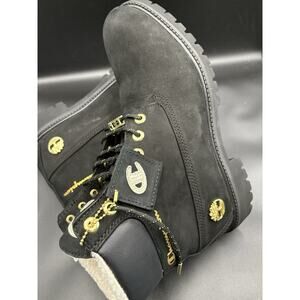 Timberland X Champion 6” Shearling Black Size 11. Collaboration Velvet 9 Nubuck